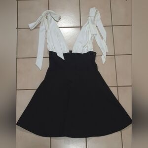 Zara Black and White Dress